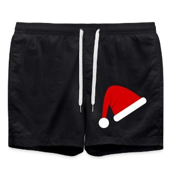 Bonnet de Noël de Nicolas - Short de bain - noir - Devant - AI Model Male 185 light (185cm)