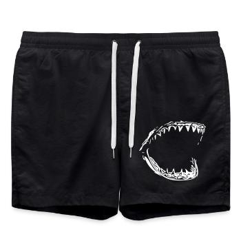 Mors de requin vecteur géant - Short de bain - noir - Devant - AI Model Male 185 light (185cm)