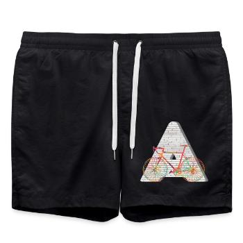 bicycle e 249 a - Swim Trunks - black - Front - AI Model Male 185 light (185cm)