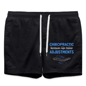 Physiotherapy Physiotherapist Chiropractic Chiro - Swim Trunks - black - Front - AI Model Male 185 light (185cm)