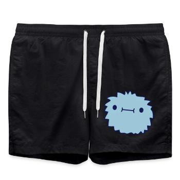 Cute little monster - Swim Trunks - black - Front - AI Model Male 185 light (185cm)
