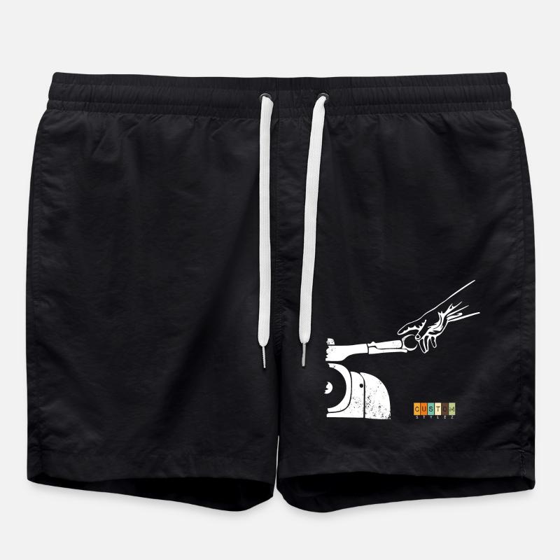 Schwalbefahrer - Simson Schwalbe DDR - Badeshorts - Schwarz