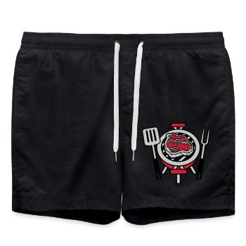 Steak BBQ Grill Master Coal Grill - Swim Trunks - black - Front - AI Model Male 185 light (185cm)