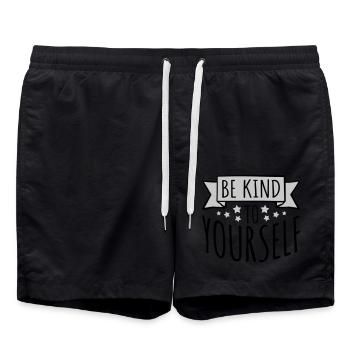 soyez gentil avec vous-même - Short de bain - noir - Devant - AI Model Male 185 light (185cm)