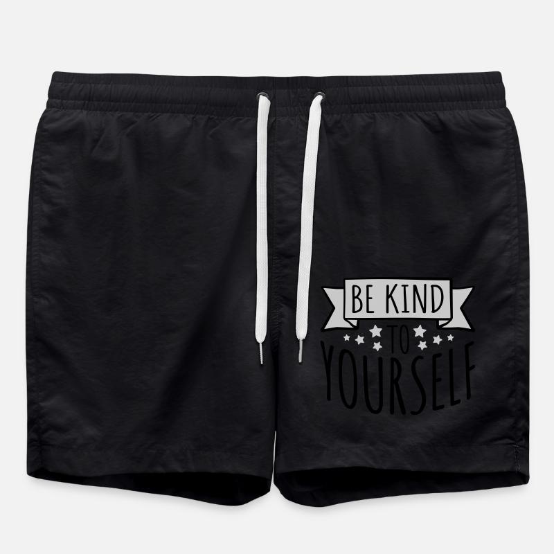 be kind to yourself - Swim Trunks - black