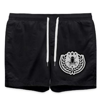 Design Stubenfliege Sterne Lorbeerkranz - Badeshorts - Schwarz - Vorne - AI Model Male 185 light (185cm)