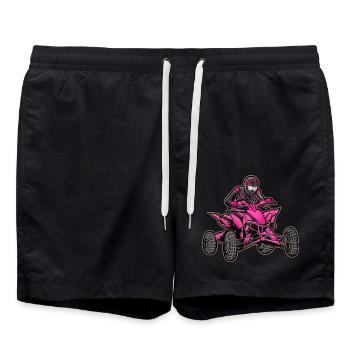 Quad ATV Offroad Quad Rider - Swim Trunks - black - Front - AI Model Male 185 light (185cm)