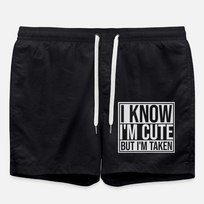citation mignonne mais prise - Short de bain - noir