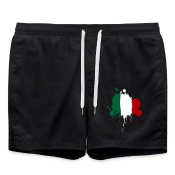 Conception de la tache du drapeau de l’Italie - Short de bain - noir - Devant - AI Model Male 185 light (185cm)