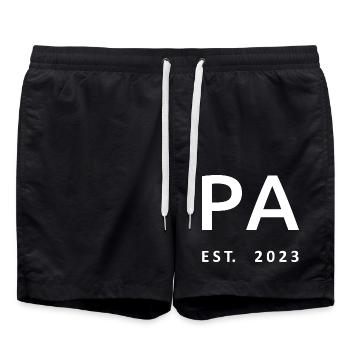 PA Est. 2023 Cadeau d’adjoint au médecin diplômé - Short de bain - noir - Devant - AI Model Male 185 light (185cm)