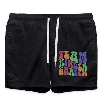 Team Kindergarten Cool Pre-K Lehrer & Schüler Geschenk - Badeshorts - Schwarz - Vorne - AI Model Male 185 light (185cm)