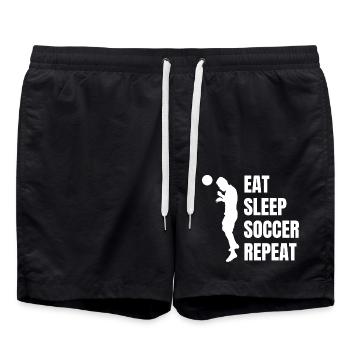 Fußballspieler Fußballtrainer Fußball Fußballer - Badeshorts - Schwarz - Vorne - AI Model Male 185 light (185cm)