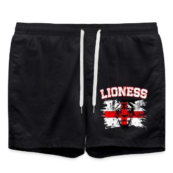 Équipe d’Angleterre de football Pays Flag Football - Short de bain - noir - Devant - AI Model Male 185 light (185cm)