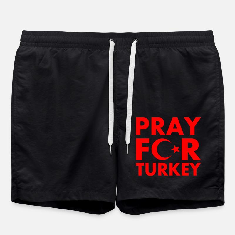 Pray for turkey - Short de bain - noir