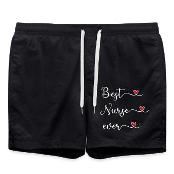 Infirmier - Short de bain - noir - Devant - AI Model Male 185 light (185cm)