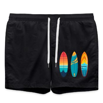 Surfboard - Swim Trunks - black - Front - AI Model Male 185 light (185cm)