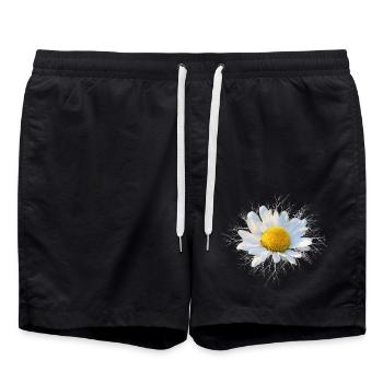 Marguerite Fleur Blanche - Short de bain - noir - Devant - AI Model Male 185 light (185cm)