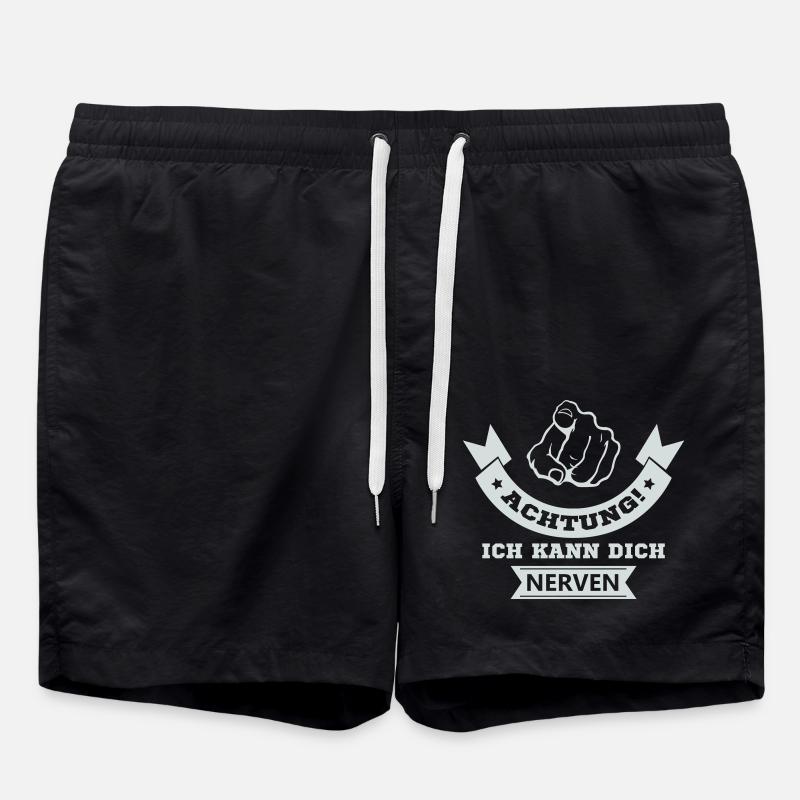 ich kann dich nerven - Badeshorts - Schwarz