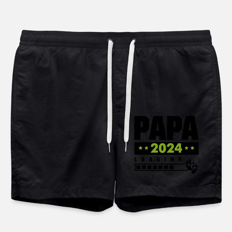 papa 2024 loading - Badeshorts - Schwarz