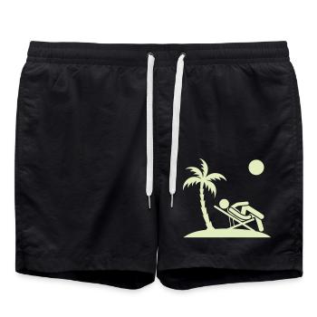 Holiday Chill - Swim Trunks - black - Front - AI Model Male 185 light (185cm)