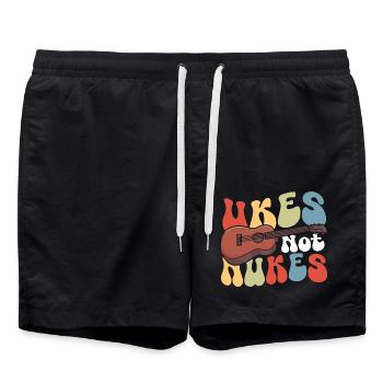 Ukulele Lover Music Ukulele Kostüm Ukulele Merch - Badeshorts - Schwarz - Vorne - AI Model Male 185 light (185cm)