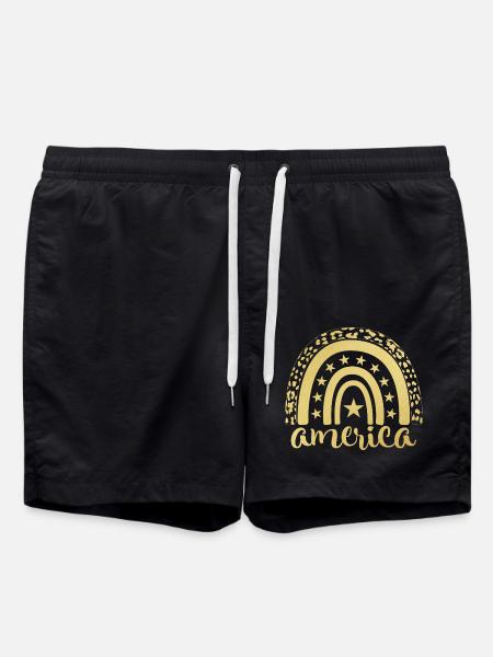 america 4th of July - Swim Trunks - black