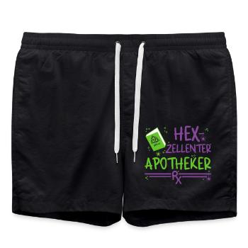 Apotheker Halloween - Badeshorts - Schwarz - Vorne - AI Model Male 185 light (185cm)