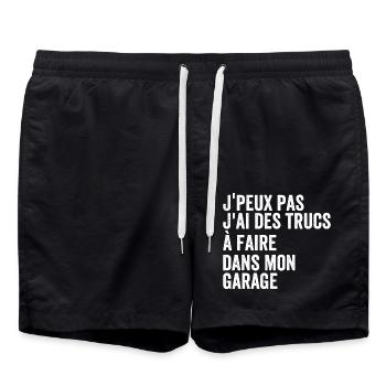 I Have Stuff To Do In My DIY Garage - Swim Trunks - black - Front - AI Model Male 185 light (185cm)