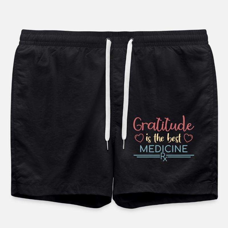 Pharmacy Thanksgiving "Gratitude" - Swim Trunks - black