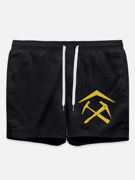 Dachdecker-Power: Style für Profis - Badeshorts - Schwarz