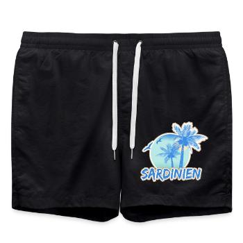 La Sardaigne comme vacances - Short de bain - noir - Devant - AI Model Male 185 light (185cm)