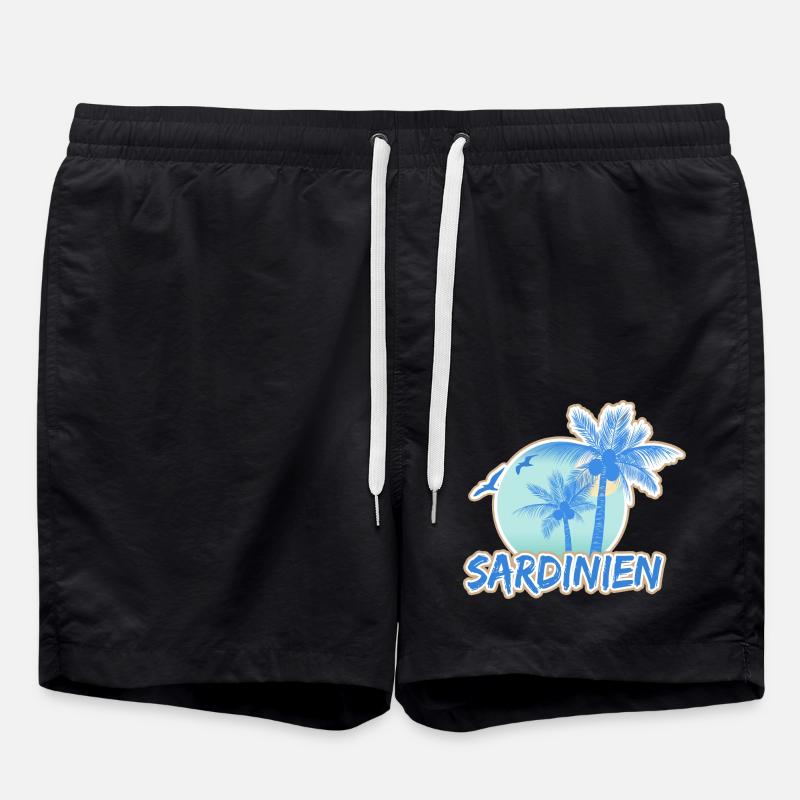 La Sardaigne comme vacances - Short de bain - noir