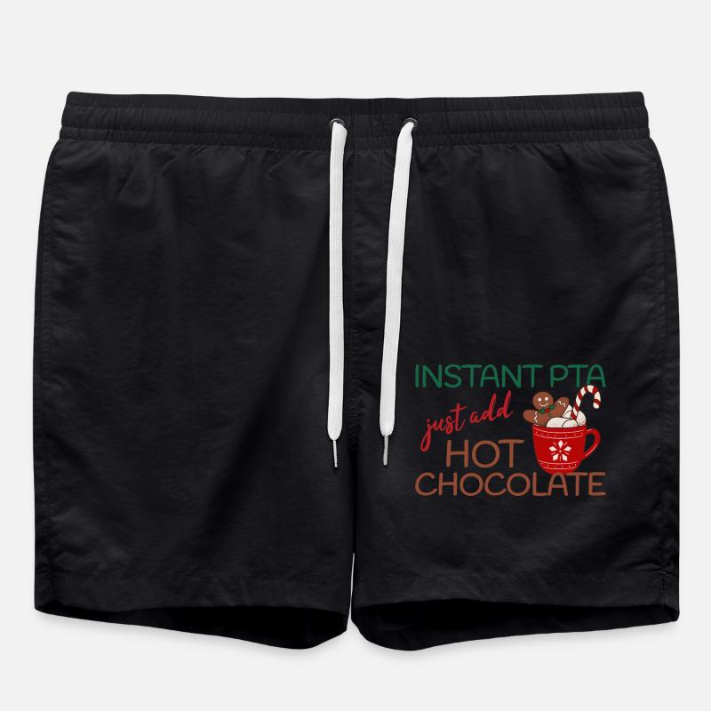 Instant PTA hot chocolate Christmas - Swim Trunks - black