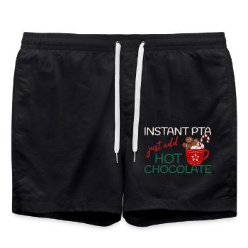 Instant PTA just add hot Chocolate Christmas - Swim Trunks - black - Front - AI Model Male 185 light (185cm)