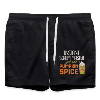 Instant Scrum Master add Pumpkin Spice - Badeshorts - Schwarz - Vorne - AI Model Male 185 light (185cm)