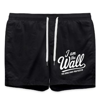 The ultimate goalie saying for hockey fans - Swim Trunks - black - Front - AI Model Male 185 light (185cm)