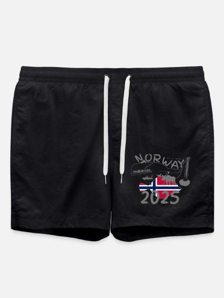 Norway 2025 Plaice with Mountains and Moose Fishing - Swim Trunks - black