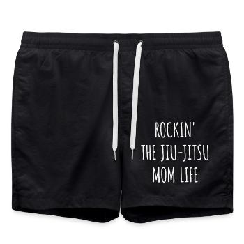 Perfect for proud Jiu-Jitsu moms - Swim Trunks - black - Front - AI Model Male 185 light (185cm)