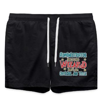 Admin Wizard Administrator - Badeshorts - Schwarz - Vorne - AI Model Male 185 light (185cm)