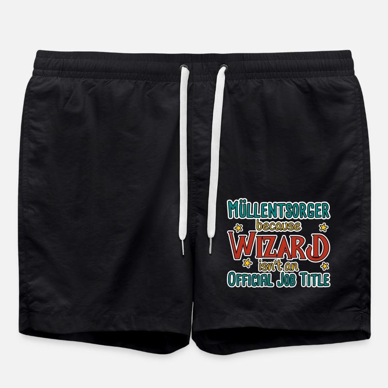 Waste Disposal Wizard - Swim Trunks - black