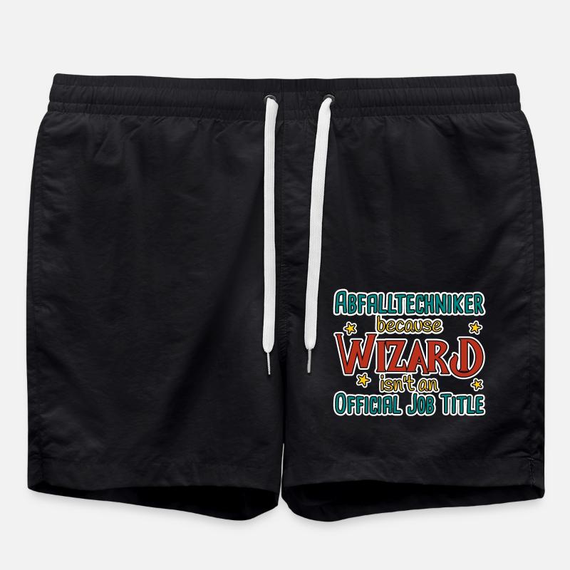 Waste Technician Wizard - Swim Trunks - black