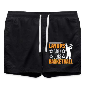Layups Are For Basketball 7 - Badeshorts - Schwarz - Vorne - AI Model Male 185 light (185cm)