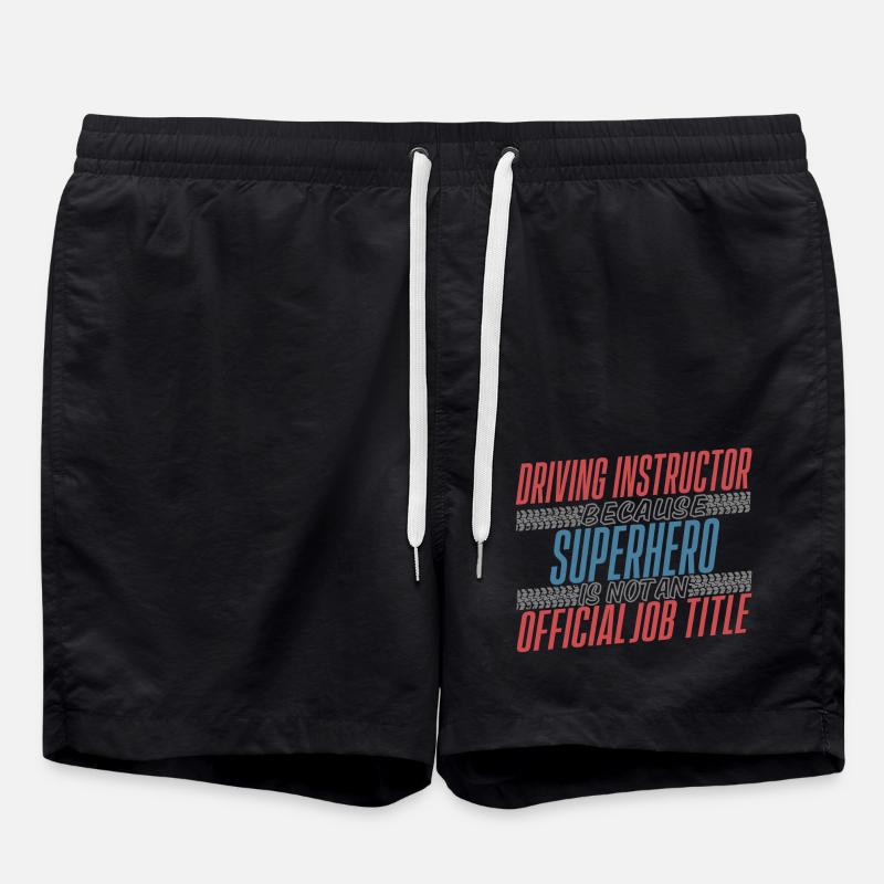 Instructeur de conduite Superhero Auto-école - Short de bain - noir