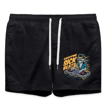 Dropping sick beats - Swim Trunks - black - Front - AI Model Male 185 light (185cm)