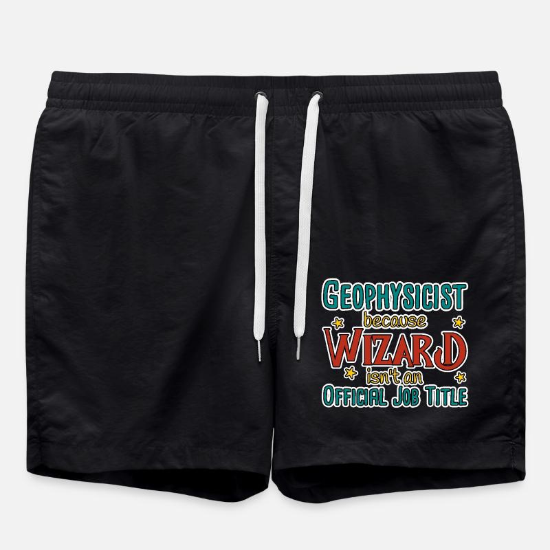 Geophysicist Wizard Geophysics - Swim Trunks - black