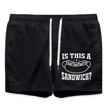 Collation hot-dog - Short de bain - noir - Devant - AI Model Male 185 light (185cm)