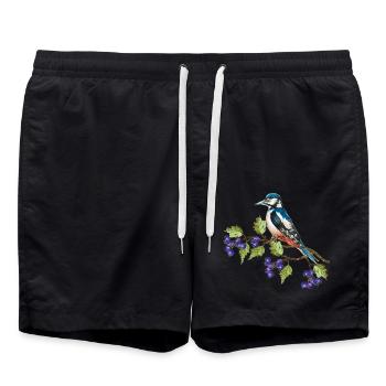 Colorful bird - Swim Trunks - black - Front - AI Model Male 185 light (185cm)