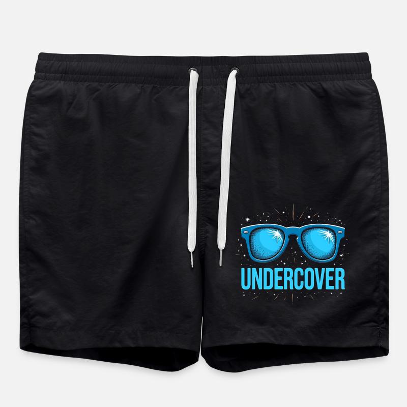 Déguisement Undercover - Sunglasses Fun - Short de bain - noir