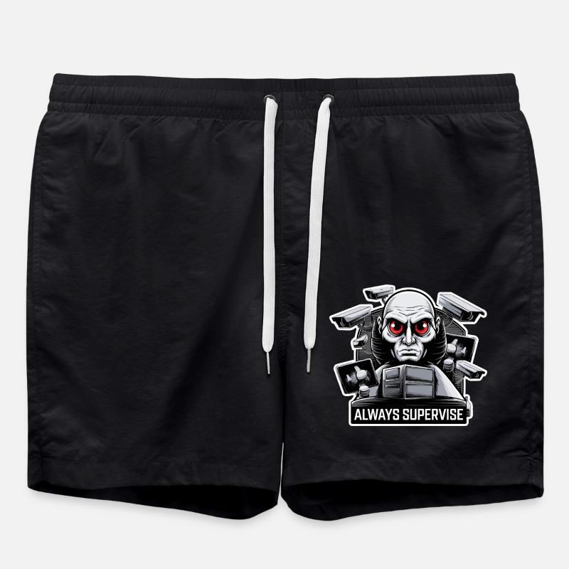 BIG BROTHER ALWAYS SUPERVISE - Swim Trunks - black