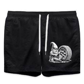 Car mechanic - Swim Trunks - black - Front - AI Model Male 185 light (185cm)